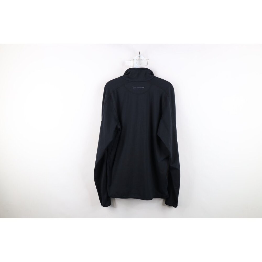 Mammut Mens Medium Spell Out Trekking Snow Half Zip Pullover Jacket Top Black - Picture 16 of 16